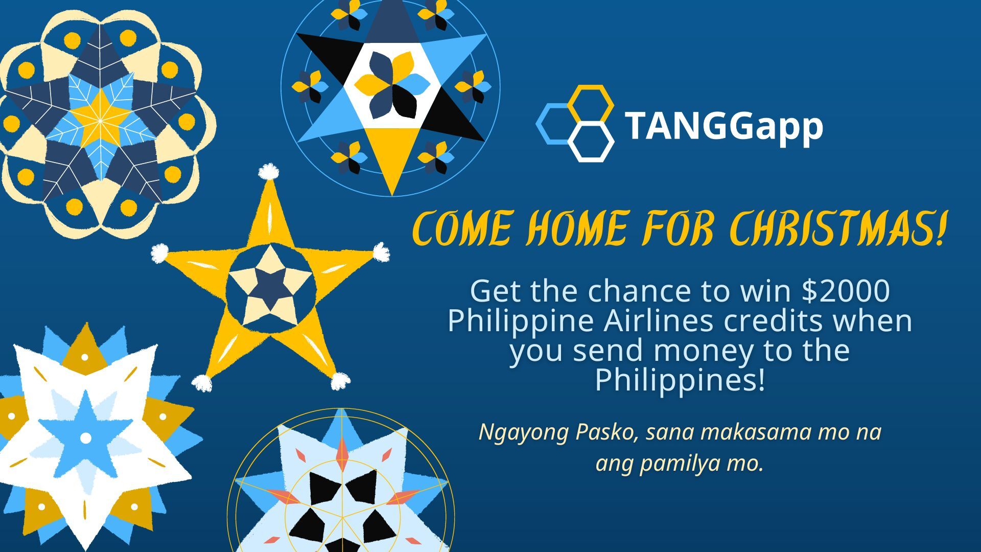 Promotional banner for the ‘Sana Ngayong Pasko’ Christmas raffle promo in the Philippines.