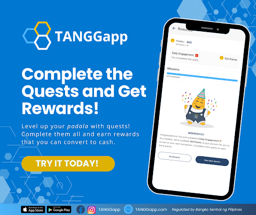 Introducing TANGGapp Quests, a new rewards program to unlock rewards with every padala.