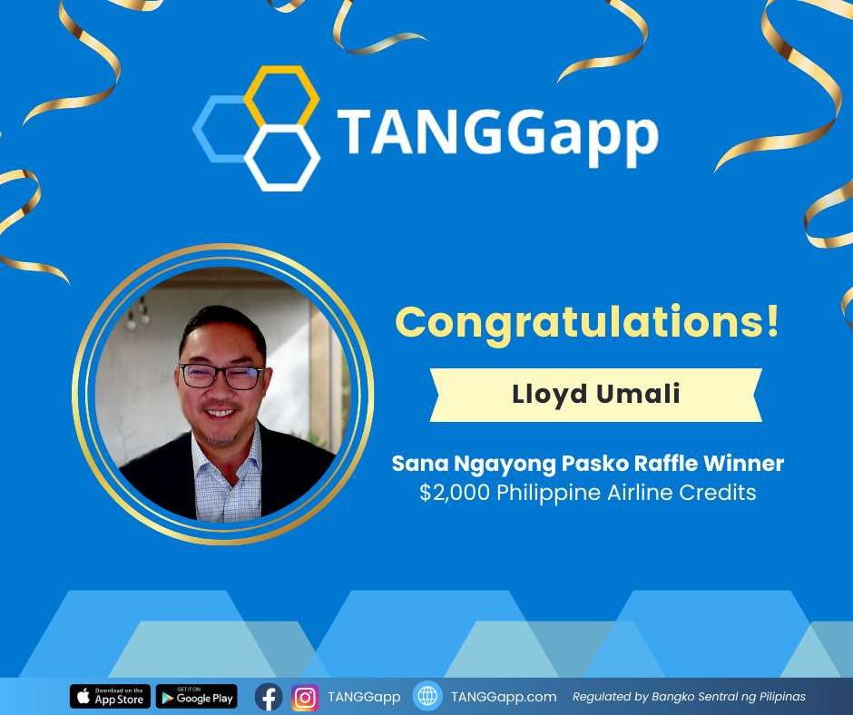 TANGGapp announces the winner of the ‘Sana Ngayong Pasko’ Christmas raffle promo.
